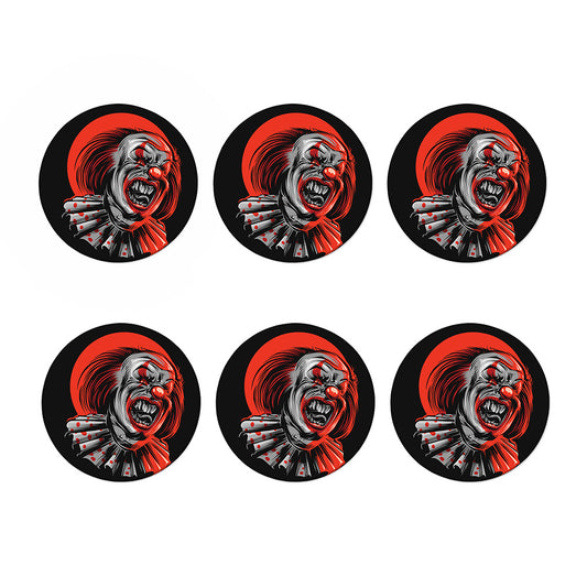 Evil Clown Print Coaster Set