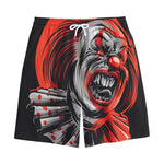 Evil Clown Print Cotton Shorts