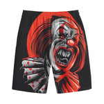 Evil Clown Print Cotton Shorts