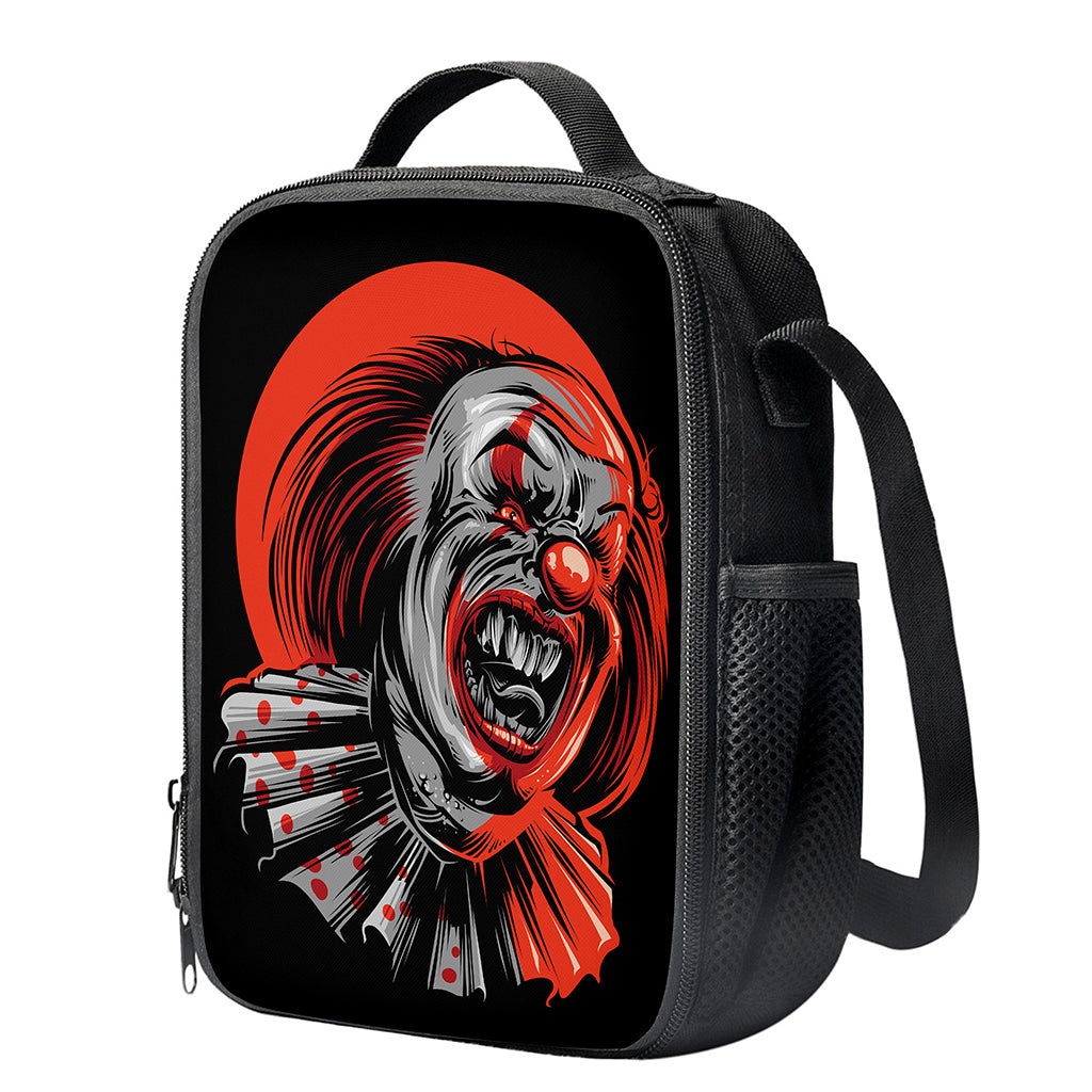 Evil Clown Print Crossbody Lunch Bag