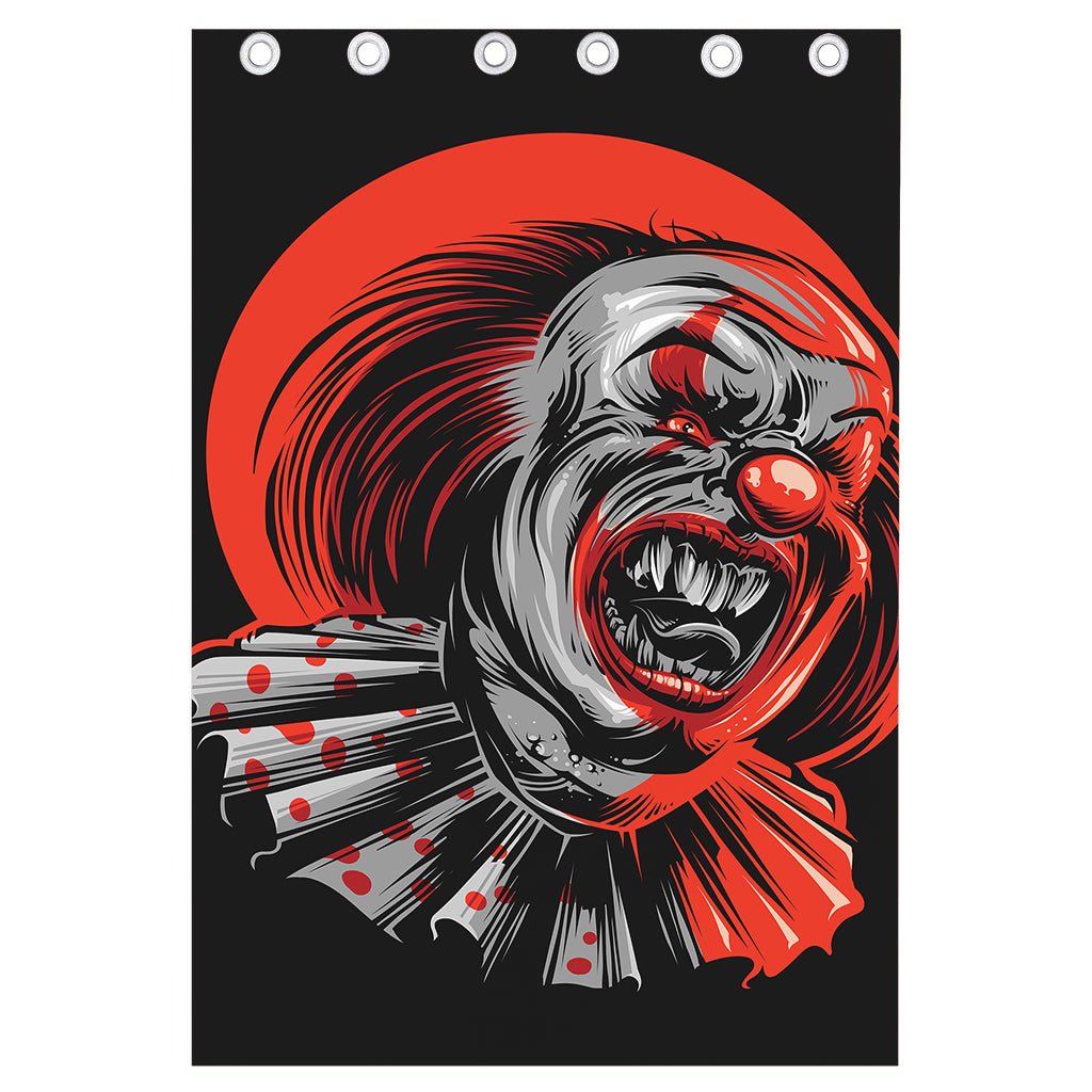 Evil Clown Print Curtain