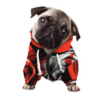 Evil Clown Print Dog Zip Up Hoodie