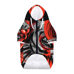Evil Clown Print Dog Zip Up Hoodie