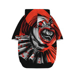 Evil Clown Print Dog Zip Up Hoodie