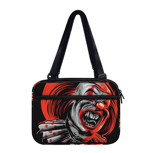 Evil Clown Print Double Strap Bible Bag