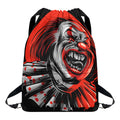 Evil Clown Print Drawstring Backpack