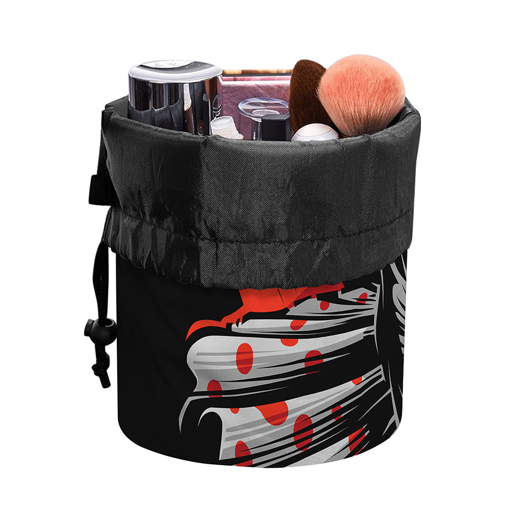 Evil Clown Print Drawstring Makeup Bag