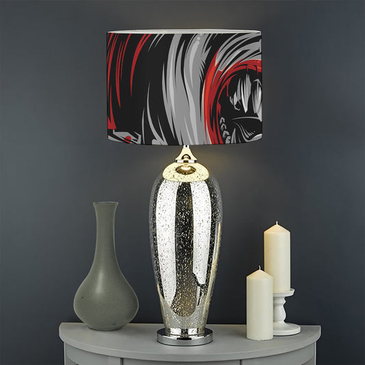 Evil Clown Print Drum Lamp Shade