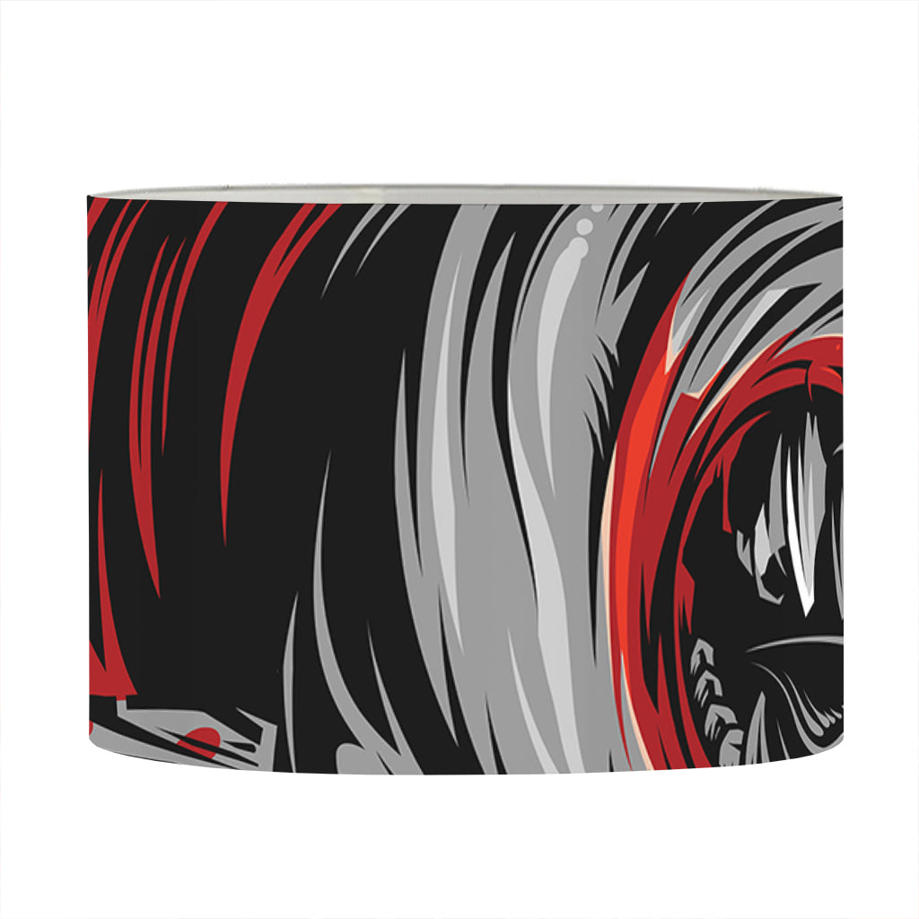 Evil Clown Print Drum Lamp Shade