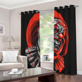 Evil Clown Print Extra Wide Grommet Curtains