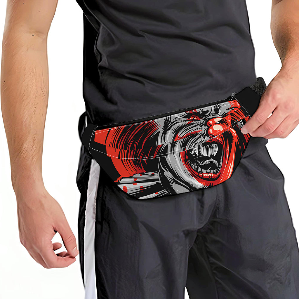Evil Clown Print Fanny Pack