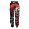 Evil Clown Print Fleece Lined Knit Pants