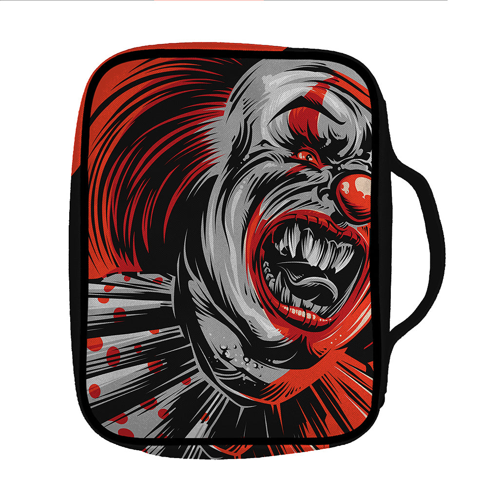 Evil Clown Print Front Pocket Bible Bag