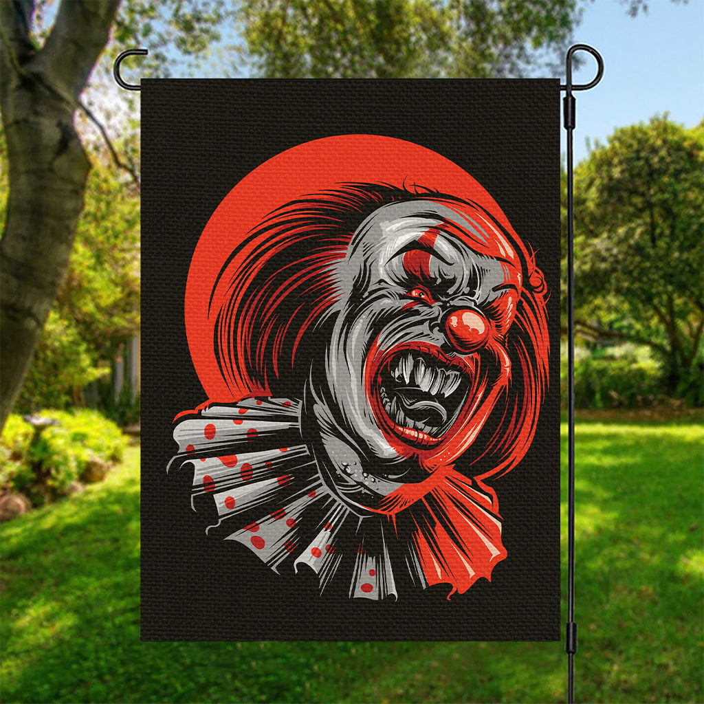 Evil Clown Print Garden Flag
