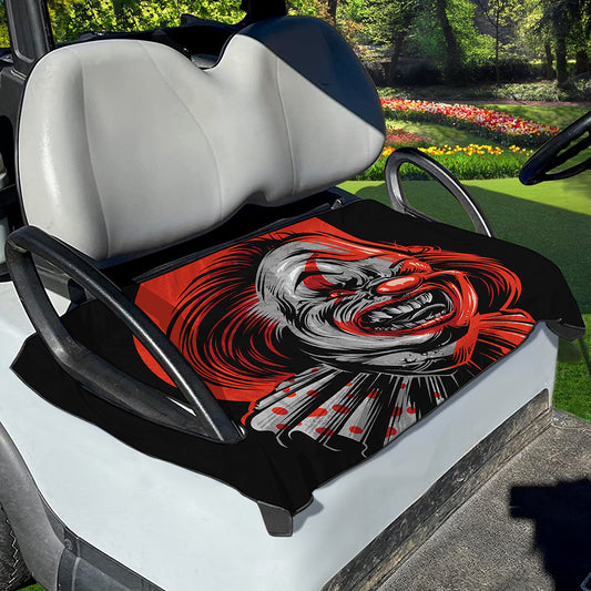 Evil Clown Print Golf Cart Seat Cover