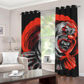 Evil Clown Print Grommet Curtains