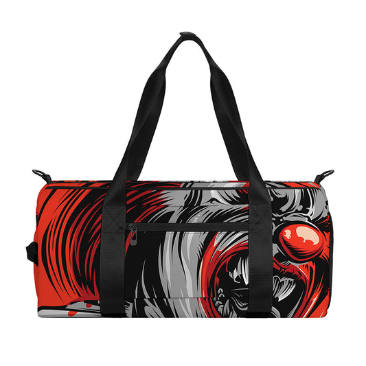 Evil Clown Print Gym Bag