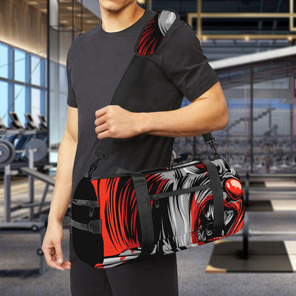Evil Clown Print Gym Bag