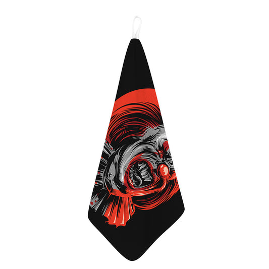 Evil Clown Print Hand Towel