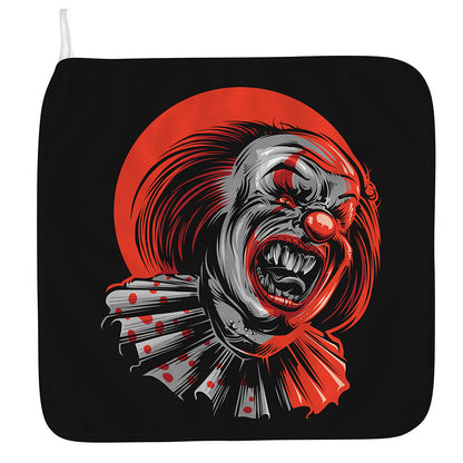 Evil Clown Print Hand Towel