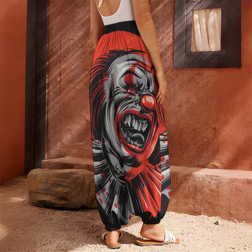Evil Clown Print Harem Pants