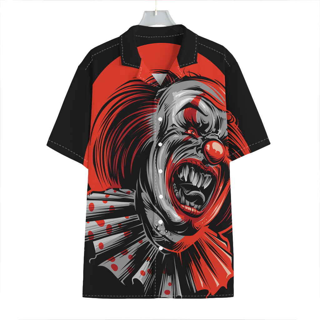 Evil Clown Print Hawaiian Shirt