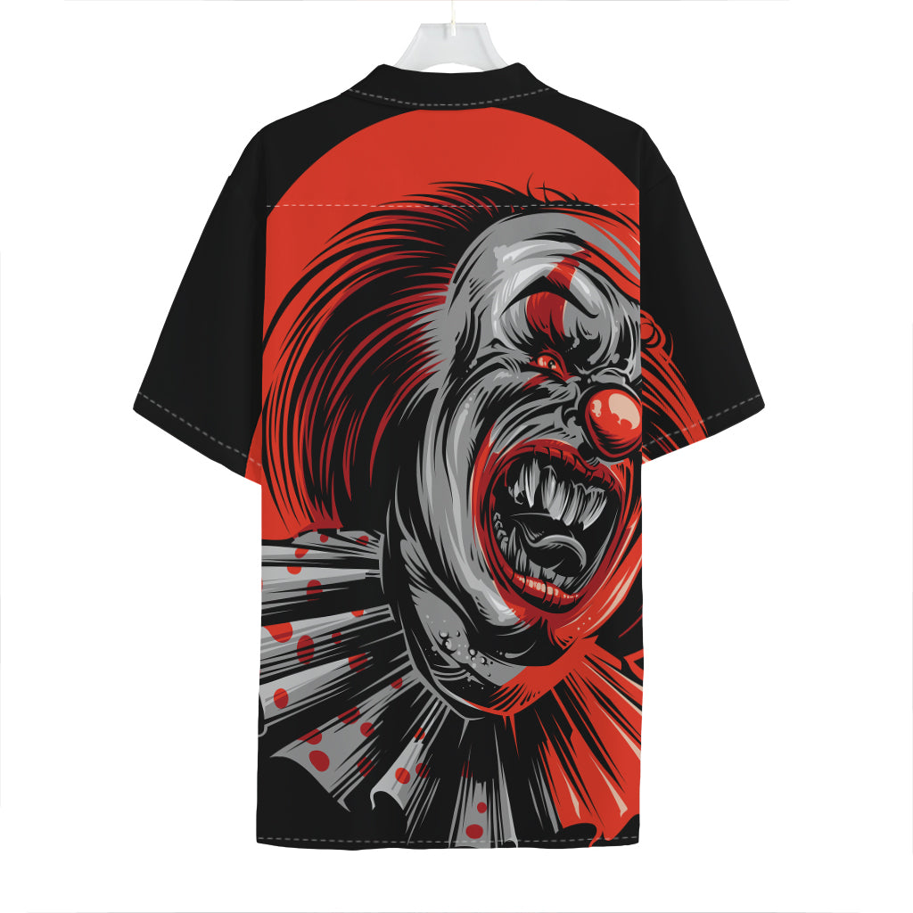 Evil Clown Print Hawaiian Shirt