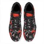 Evil Clown Print High Top Leather Sneakers