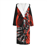 Evil Clown Print Hooded Bathrobe