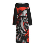 Evil Clown Print Hooded Bathrobe