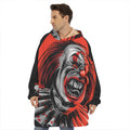 Evil Clown Print Hoodie Blanket