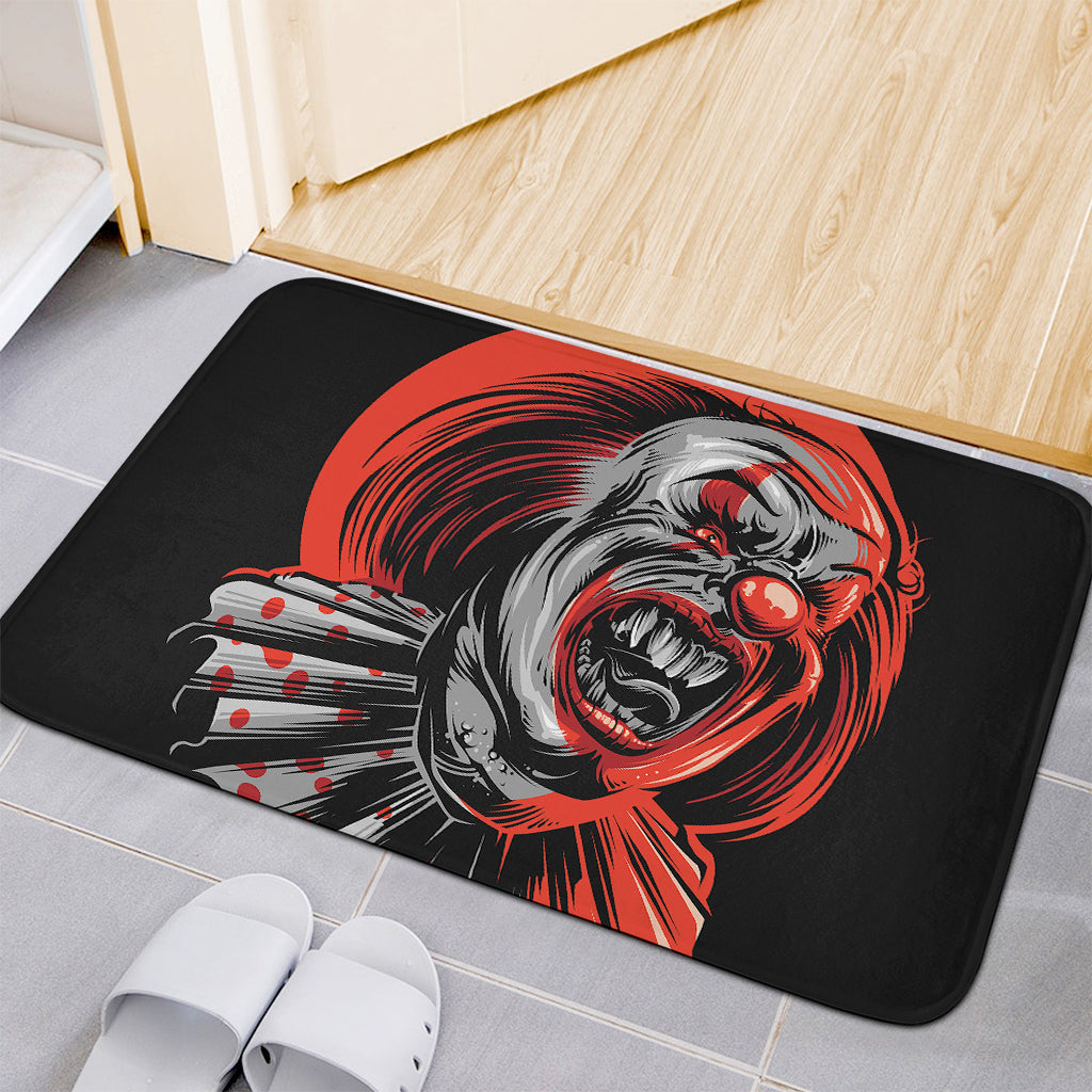 Evil Clown Print Indoor Door Mat