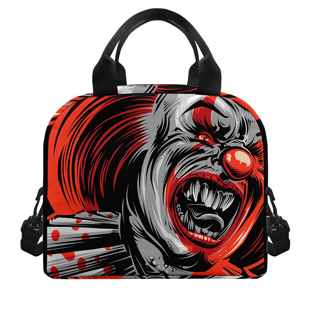 Evil Clown Print Insulated Lunch Bag