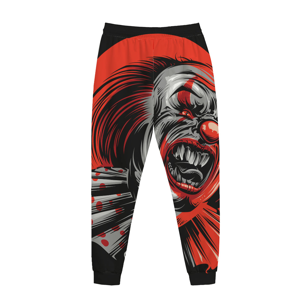 Evil Clown Print Jogger Pants