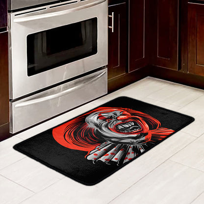 Evil Clown Print Kitchen Mat