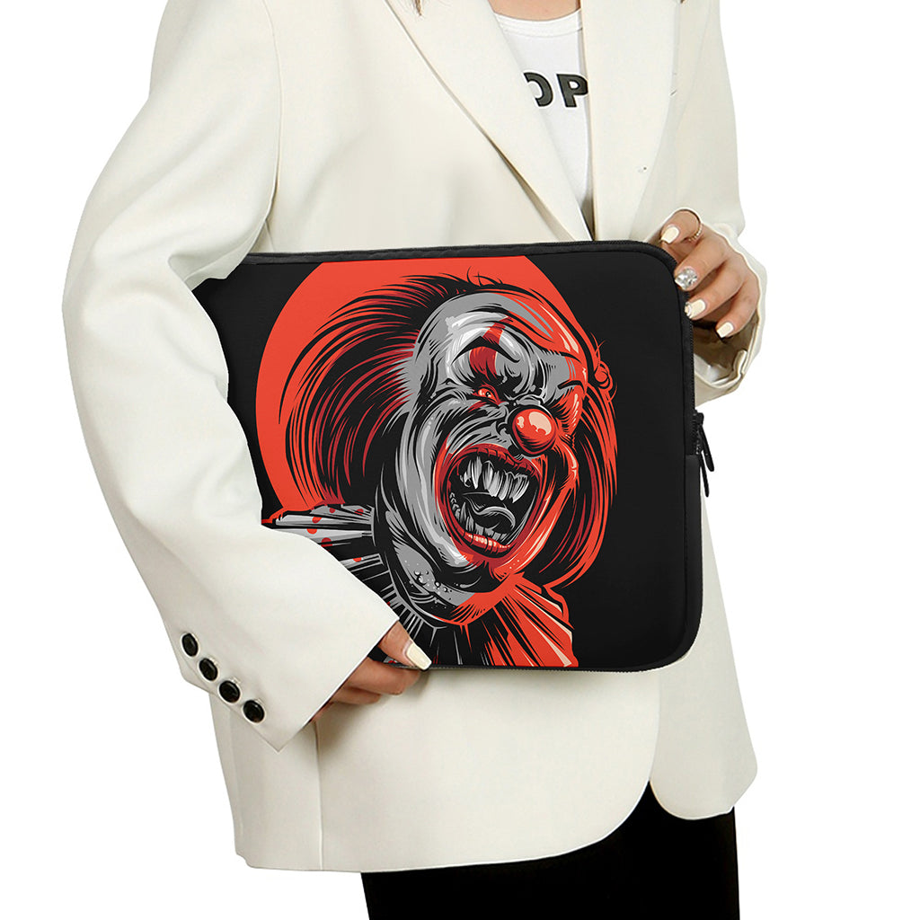 Evil Clown Print Laptop Sleeve