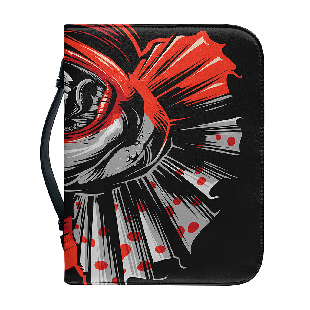 Evil Clown Print Leather Bible Cover
