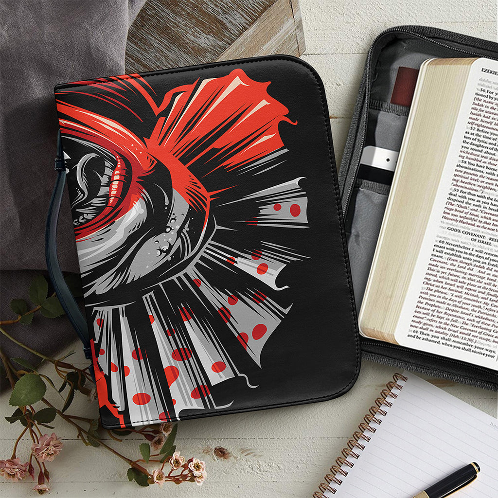 Evil Clown Print Leather Bible Cover
