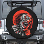 Evil Clown Print Leather Spare Tire Cover