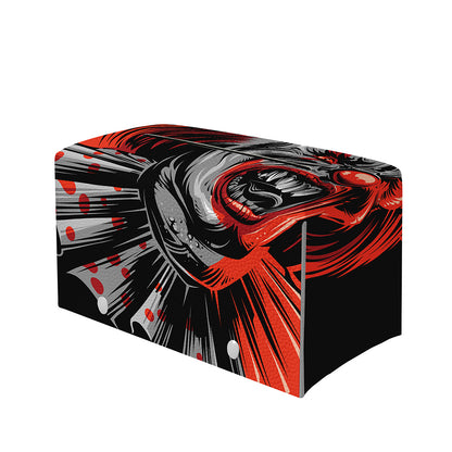 Evil Clown Print Leather Tissue Box Cover