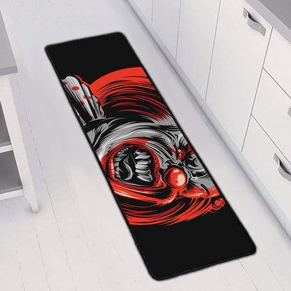 Evil Clown Print Long Kitchen Mat