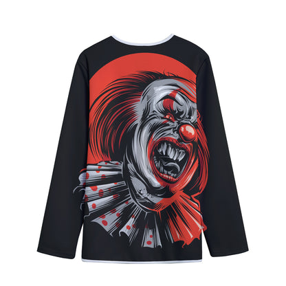 Evil Clown Print Long Sleeve Short Coat