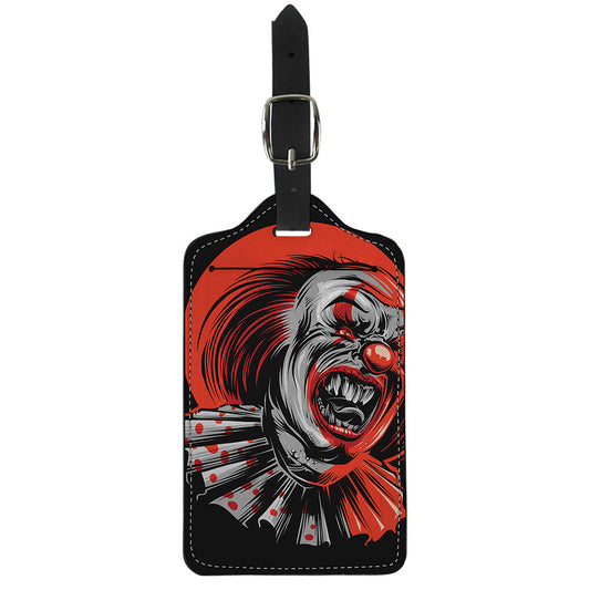 Evil Clown Print Luggage Tag