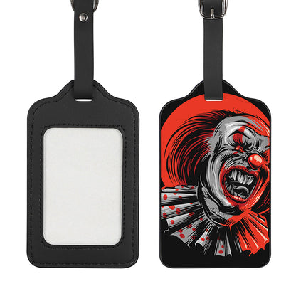 Evil Clown Print Luggage Tag
