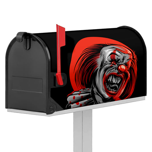Evil Clown Print Mailbox Cover