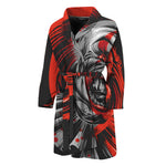 Evil Clown Print Men's Bathrobe