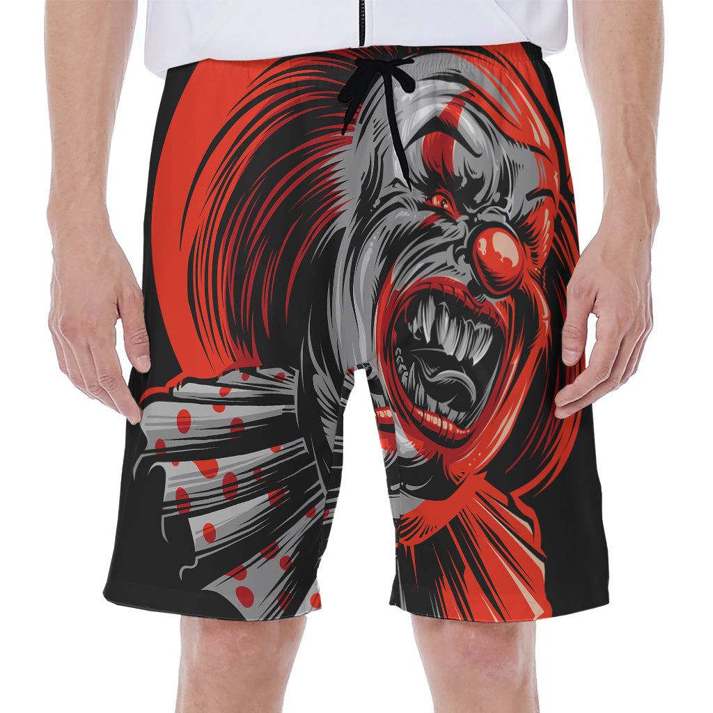 Evil Clown Print Men's Beach Shorts