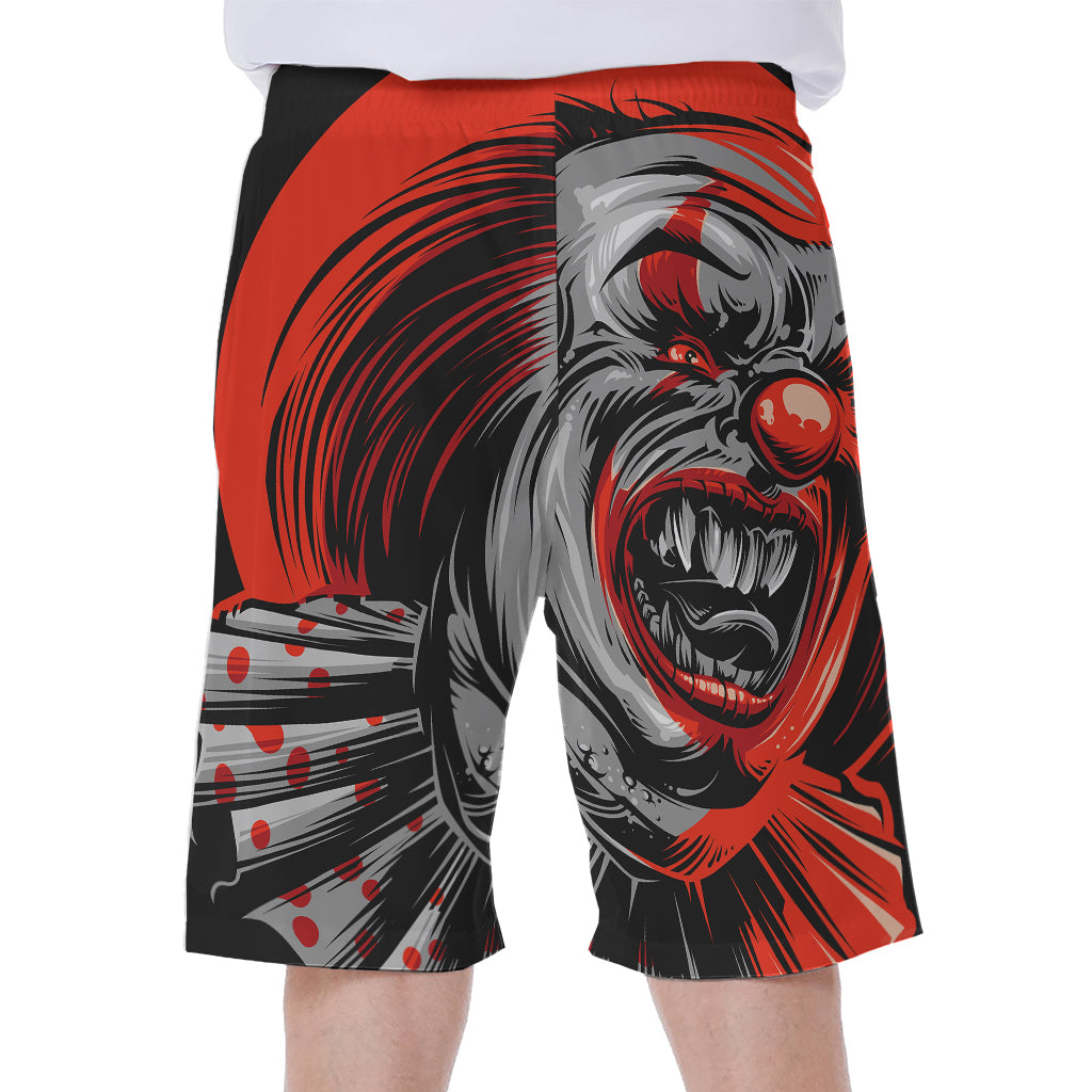Evil Clown Print Men's Beach Shorts