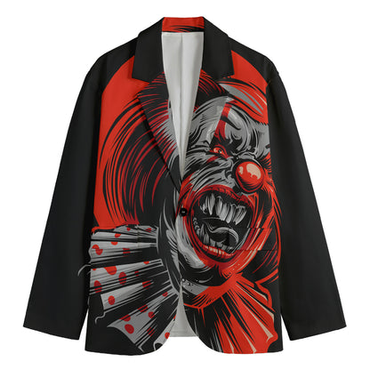 Evil Clown Print Men's Blazer