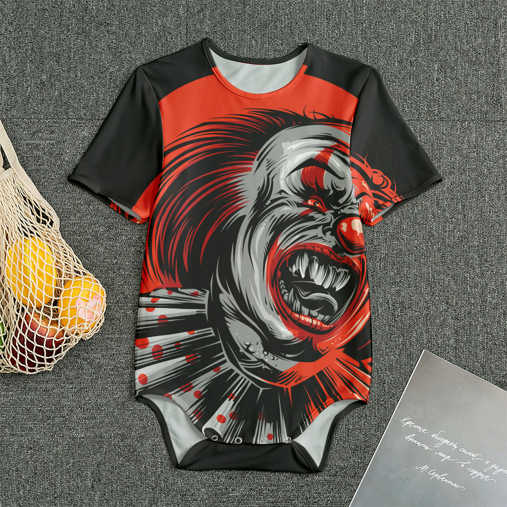 Evil Clown Print Men's Bodysuit